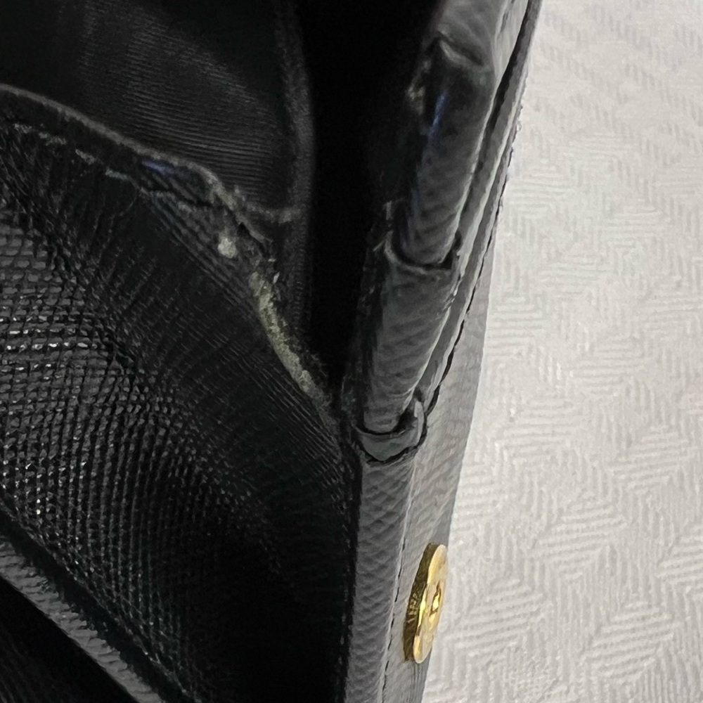 1057: Prada Black Saffiano Leather Bow Wallet – Made in Italy - Picture 15 of 16